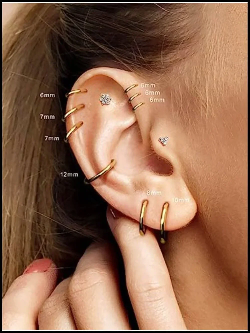 Titanium Nose Rings Hoop 20G 18G 16G 14G 12G Septum Clicker Cartilage Earring